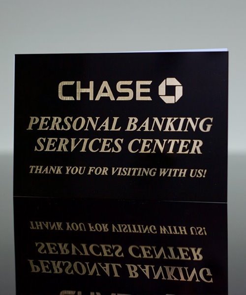 Picture of Metal Sign Black to Gold