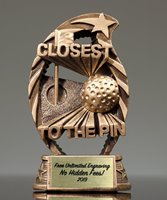 Picture of Goldtone Closest to the Pin Golf Trophy