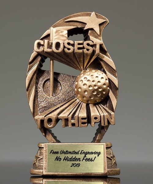 Picture of Goldtone Closest to the Pin Golf Trophy