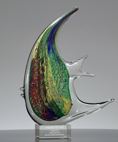 Picture of Tropical Fish Art Glass Award