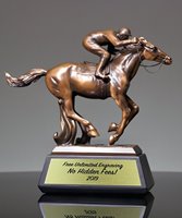 Picture of Jockey on Horse Trophy