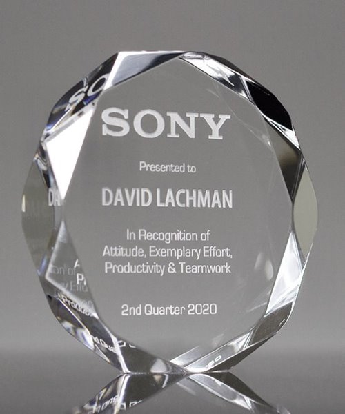 Picture of Clear Acrylic Octagon Award