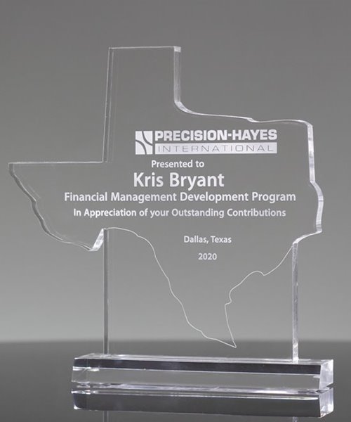 Picture of Custom State Texas Shape Award