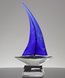 Picture of Blue Voyage Art Glass Boat Award