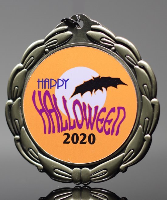 Custom Printed Wreath Medal with Halloween Theme | Edco Awards