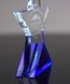 Picture of Azure Crystal Star Trophy - Laser Engraved