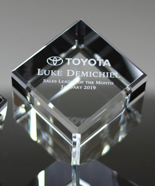 Picture of Economy Cube Crystal Awards - Small Size