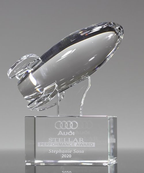 Picture of Crystal Rocket Ship Award