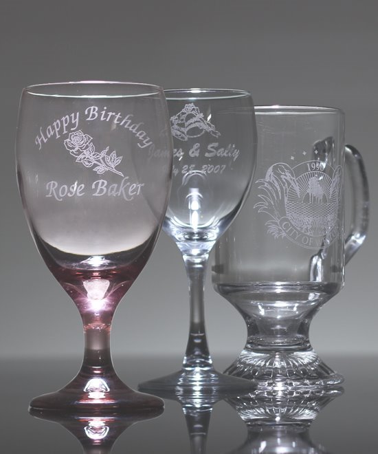 Custom Engraved Supplied Glassware