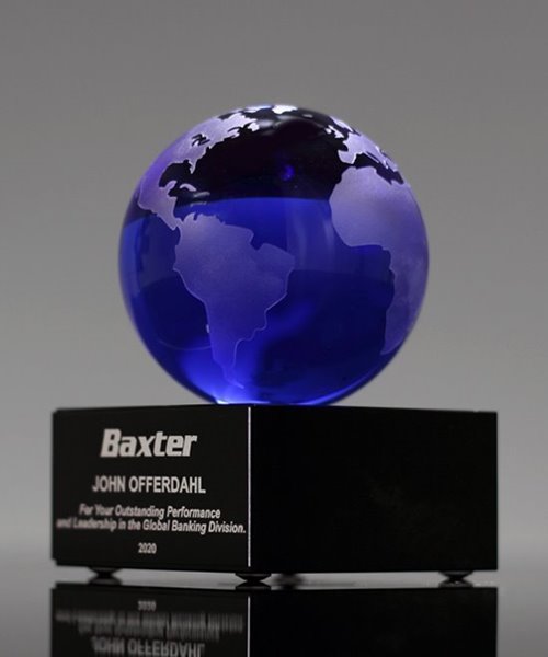 Top Performance Blue Globe Award | OC1783B | Edco Awards