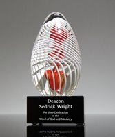 Picture of Cardinal Art Glass Trophy
