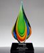 Picture of Laguna Green Flame Art Crystal Award
