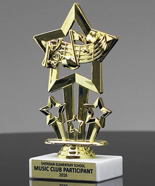 Personalised Engraved Mini Star Music Great Player Team Award 