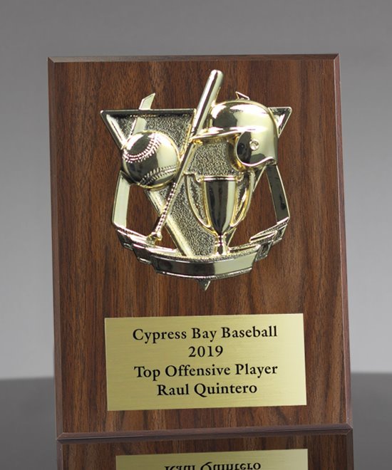 Black Ash Baseball Award Plaque