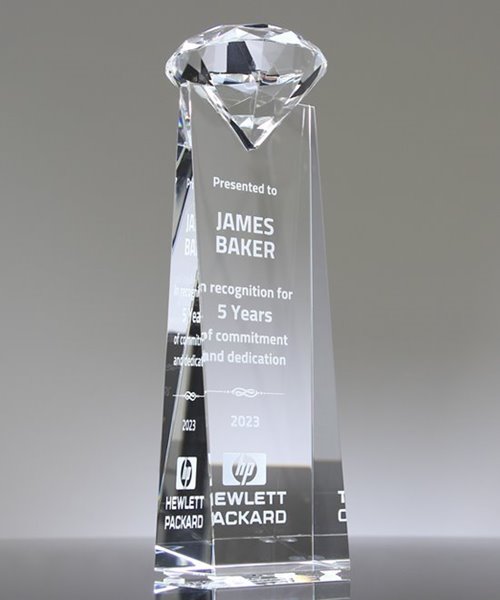 Picture of Apogee Clear Diamond Award Crystal