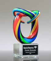 Picture of Infinity Spectra Art Glass Trophy