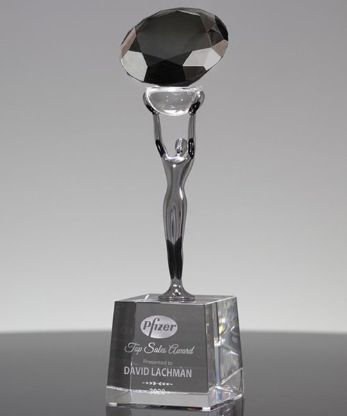 Black Diamond Crystal Trophy