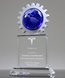 Picture of Silver Gear World Globe Crystal Plaque