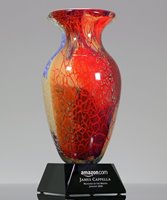 Picture of Chameleon Art Glass Trophy Vase