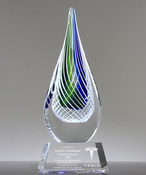 Picture of Cerulean Swan Art Glass Award