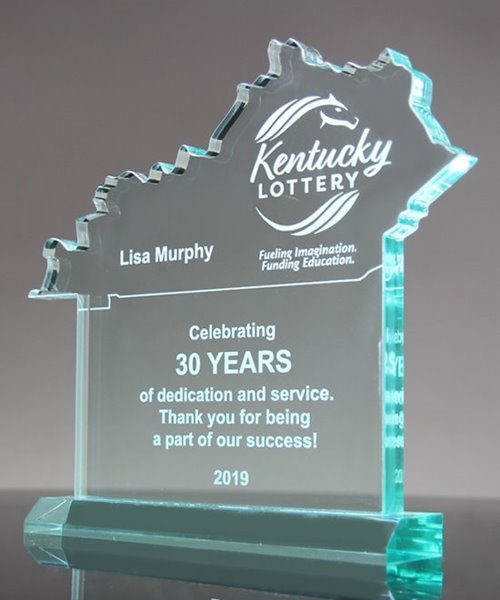 Picture of Kentucky Acrylic State Shape Trophy