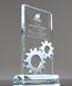 Picture of Silver Gears Glass Plaque