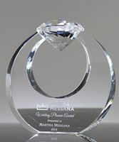 Picture of Clear Crystal Diamond Circle Award