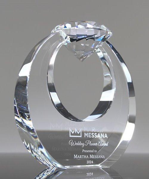 Picture of Clear Crystal Diamond Circle Award