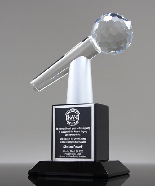 Microphone 8.25 cm  Micro Trophy Award with Free Engraving up to 30 Letters 