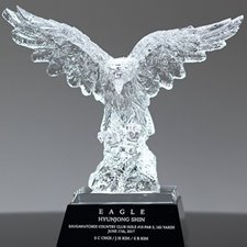 Engraving Included Eagle Jade Pyramid Crystal Award 6 H Custom Eagle Award 