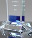 Picture of Wave Top Crystal Award with Blue Banner