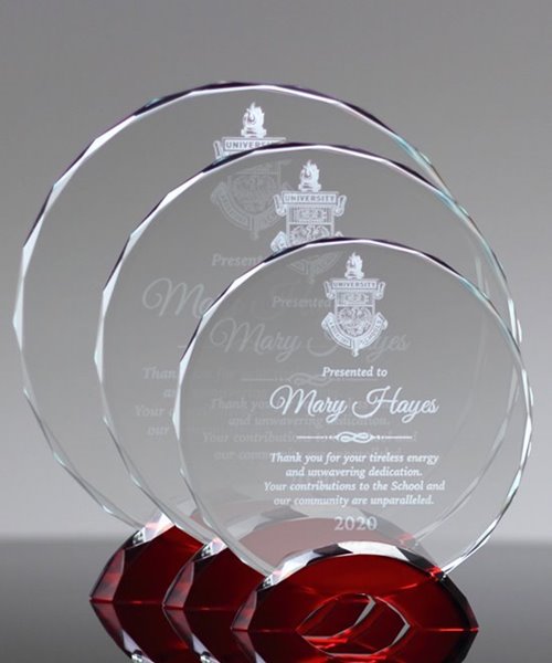 Picture of Red Arc Glass Circle Award