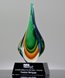 Picture of Laguna Green Flame Art Crystal Award