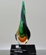 Picture of Laguna Green Flame Art Crystal Award