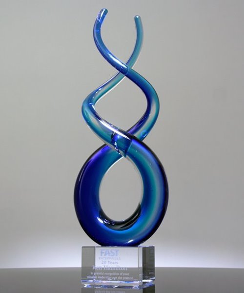 Picture of Deep Blue Sea Art Glass Award