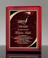 Picture of Premium Sweeping Star Plaque - Red Small