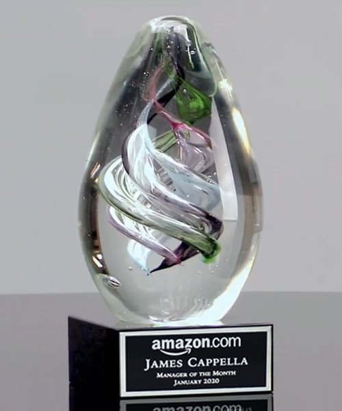 Picture of Helix Art Glass Trophy