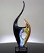 Picture of Contemporary Colorful Flame Art Glass Award