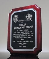 Picture of Police Officer Retirement Award Plaque