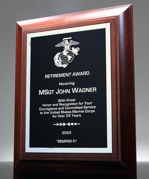 Picture of Service Retirement Award Plaque