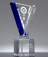 Picture of Military Glass Trophy - Dedicated Service Award