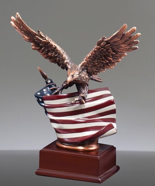 Picture of Rustic Flag Eagle Trophy