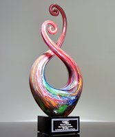 Picture of Colorful Curl Art Glass Award