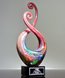 Picture of Colorful Curl Art Glass Award