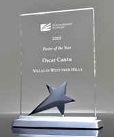 Picture of Chrome Star Crystal Plaque