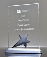 Picture of Glass Star Plaque Award