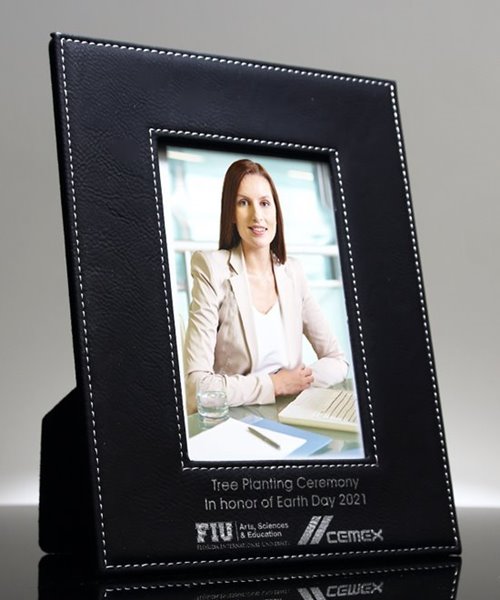 Picture of Black Leatherette Photo Frame