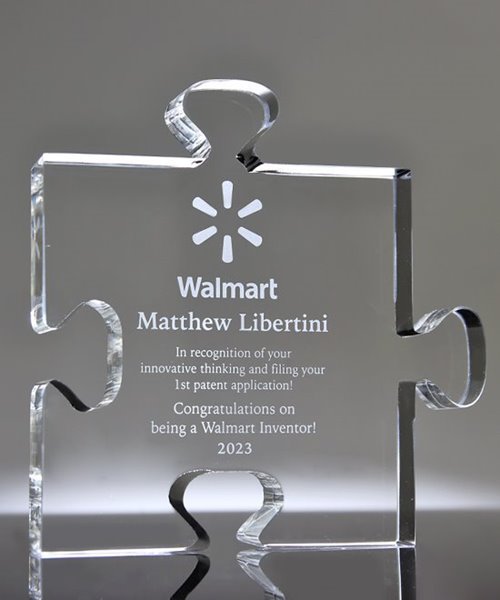 Picture of Puzzle Piece Crystal Award