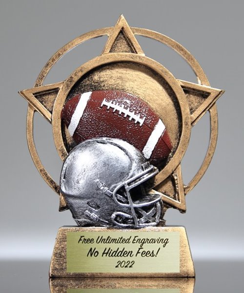Glow in the Dark Football Trophies Award Engraved Football Trophy 
