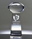 Picture of Large Crystal Football on Pedestal Award